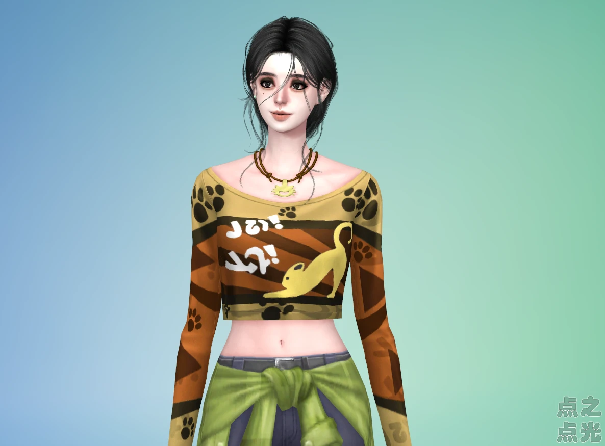 模拟人生4 游戏人物捏脸mod 漂亮女娃03 纯欲烟熏妆