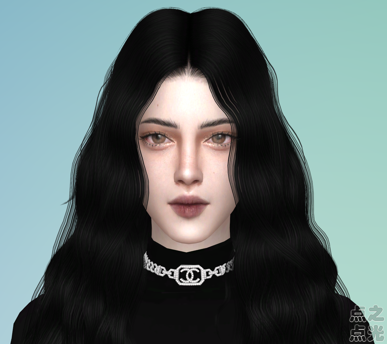 模拟人生4 人物捏脸mod 女娃04 清冷淡漠 sims4补丁